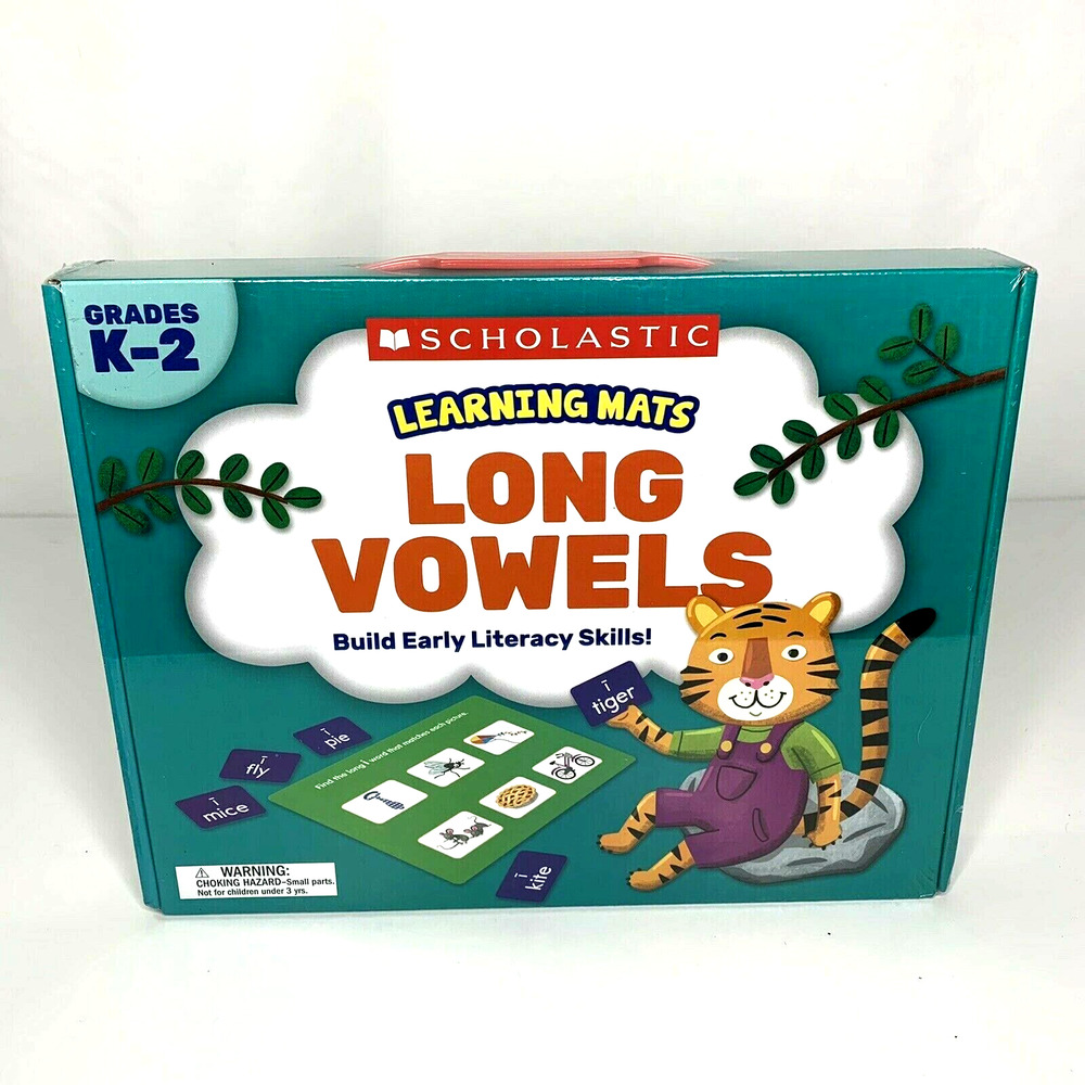 Scholastic Learning Mats Long Vowels Grades K - 2 Literacy Skills Home School